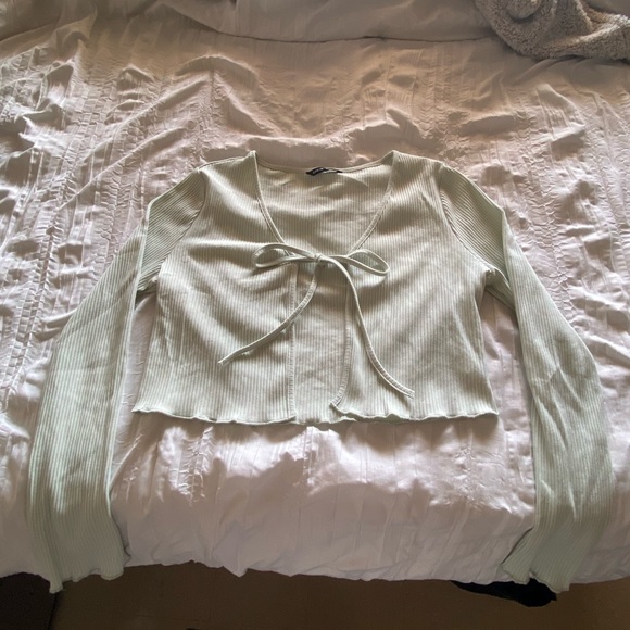 Light green ribbed top - Picture 1 of 2